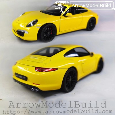 Picture of AeroModelBuild Porsche 911 GT3 (Yellow and Black Wheels Edition) Built & Painted 1/24 Model Kit