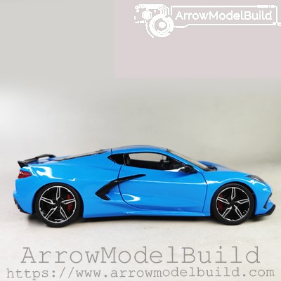 Picture of AeroModelBuild Chevrolet Corvette 2020 (Sky Blue) Wheel Refinement Built & Painted 1/24 Model Kit