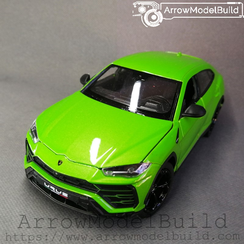 Picture of AeroModelBuild Lamborghini Urus Custom Color (Ithaca Green and Black) Black-Wheeled Version Built & Painted 1/24 Model Kit
