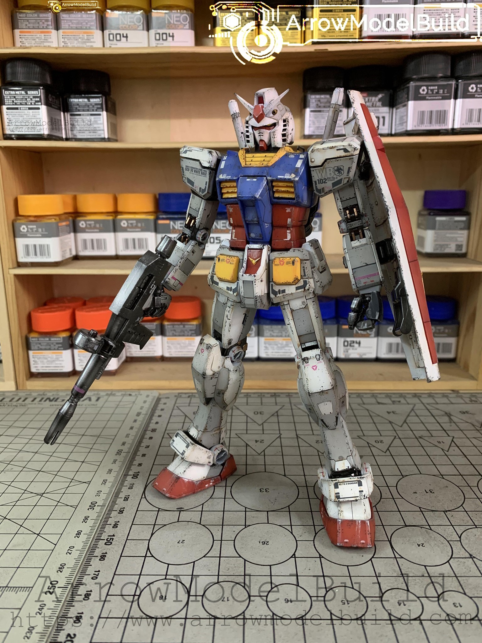 Picture of AeroModelBuild Gundam RX-78-2 (Ver 3.0 Shadow Aging) Built & Painted MG 1/100 Model Kit