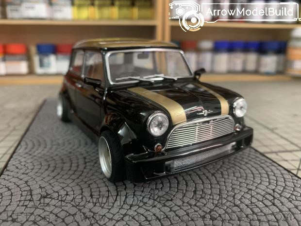 Picture of AeroModelBuild Tamiya Mini Cooper (Black & Gold) Built & Painted 1/24 Model Kit