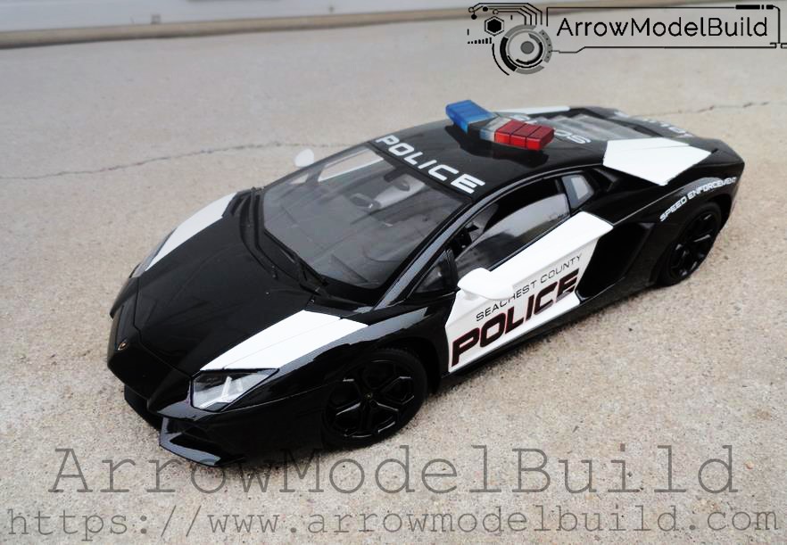 Picture of AeroModelBuild Lamborghini Aventador LP700 Police Car Built & Painted 1/18 Model Kit