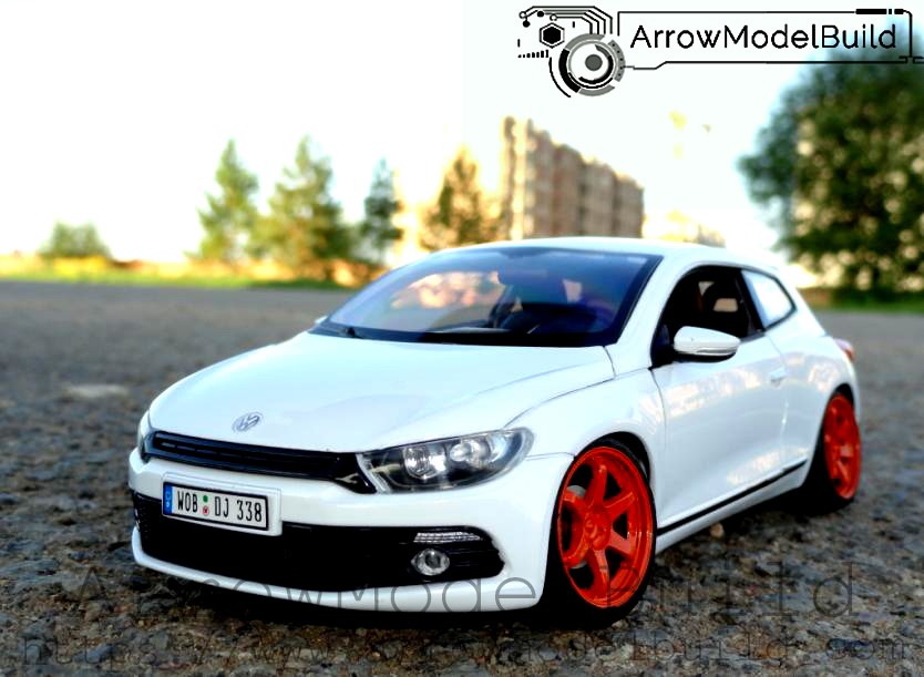 Picture of AeroModelBuild Volkswagen Scirocco (Red Orange Wheel) Built & Painted 1/24 Model Kit