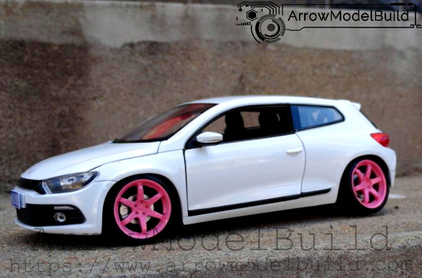 Picture of AeroModelBuild Volkswagen Scirocco (Pink Wheel) Built & Painted 1/24 Model Kit