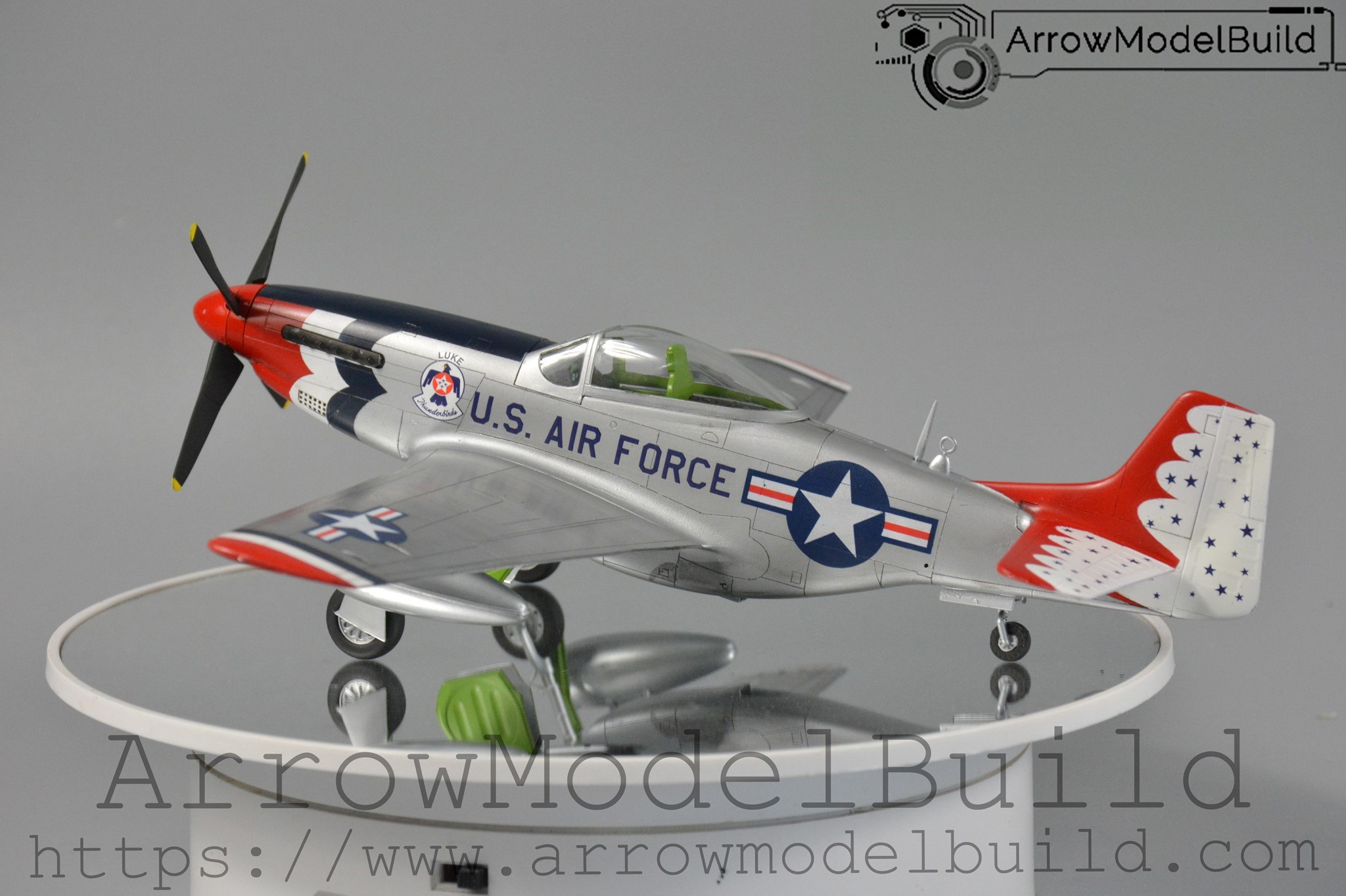 Picture of AeroModelBuild P51 United States Bicentennial Version Built & Painted 1/48 Model Kit