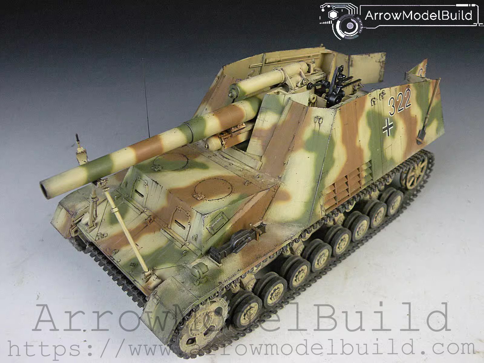 Picture of AeroModelBuild Tamiya Bee Artillery Tank Vehicle Built & Painted 1/35 Model Kit