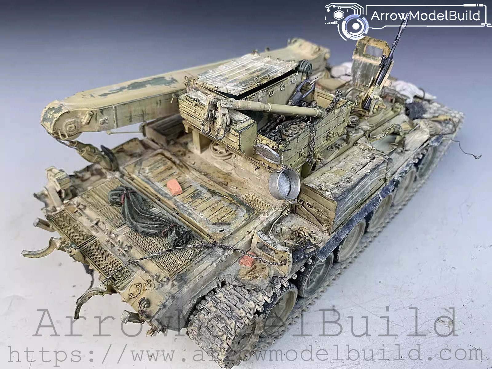 Picture of AeroModelBuild BREM-1 Armored Recovery Tank Vehicle Built & Painted 1/35 Model Kit