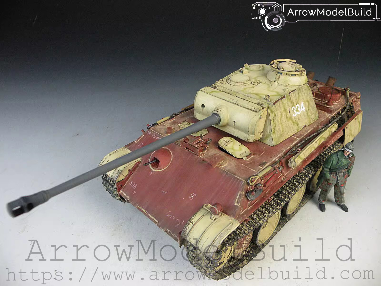 Picture of AeroModelBuild Leopard G Tank Vehicle Built & Painted 1/35 Model Kit