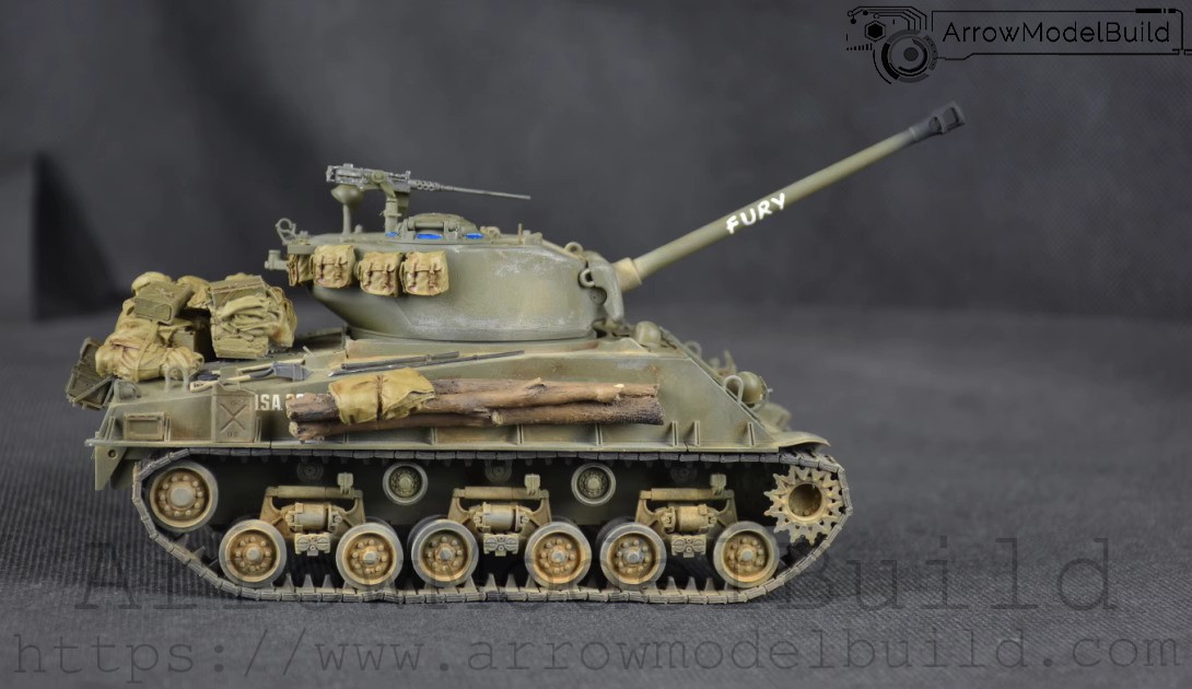 Picture of AeroModelBuild M4A3E8 Sherman Fury Tank Built & Painted 1/48 Model Kit