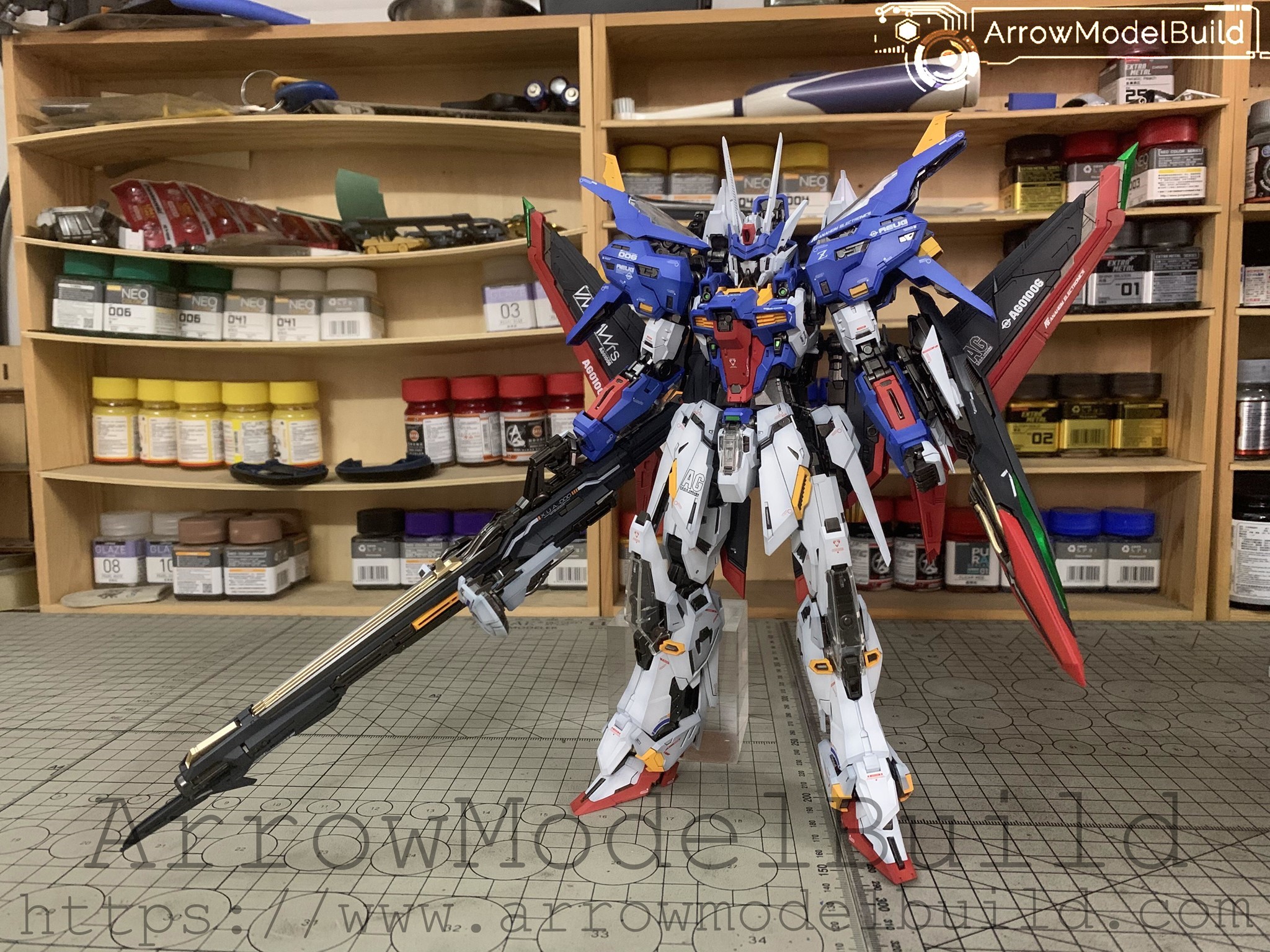 Picture of AeroModelBuild Genesis Gundam (Z Gundam Color) Built & Painted MG 1/100 Model Kit