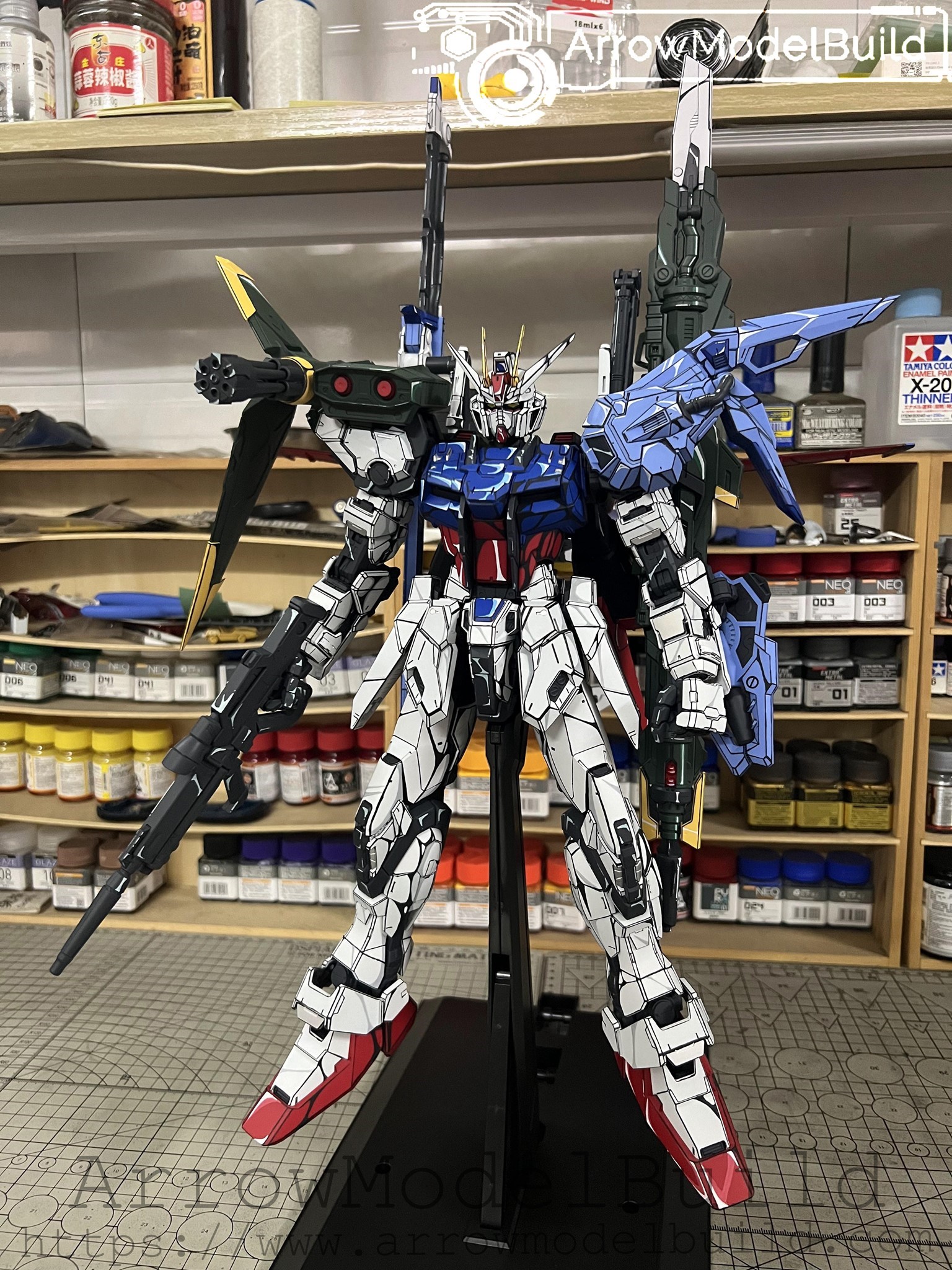 Picture of AeroModelBuild Perfect Strike Gundam (Two-Dimensional Painting Version 2.0) Built & Painted PG 1/60 Model Kit