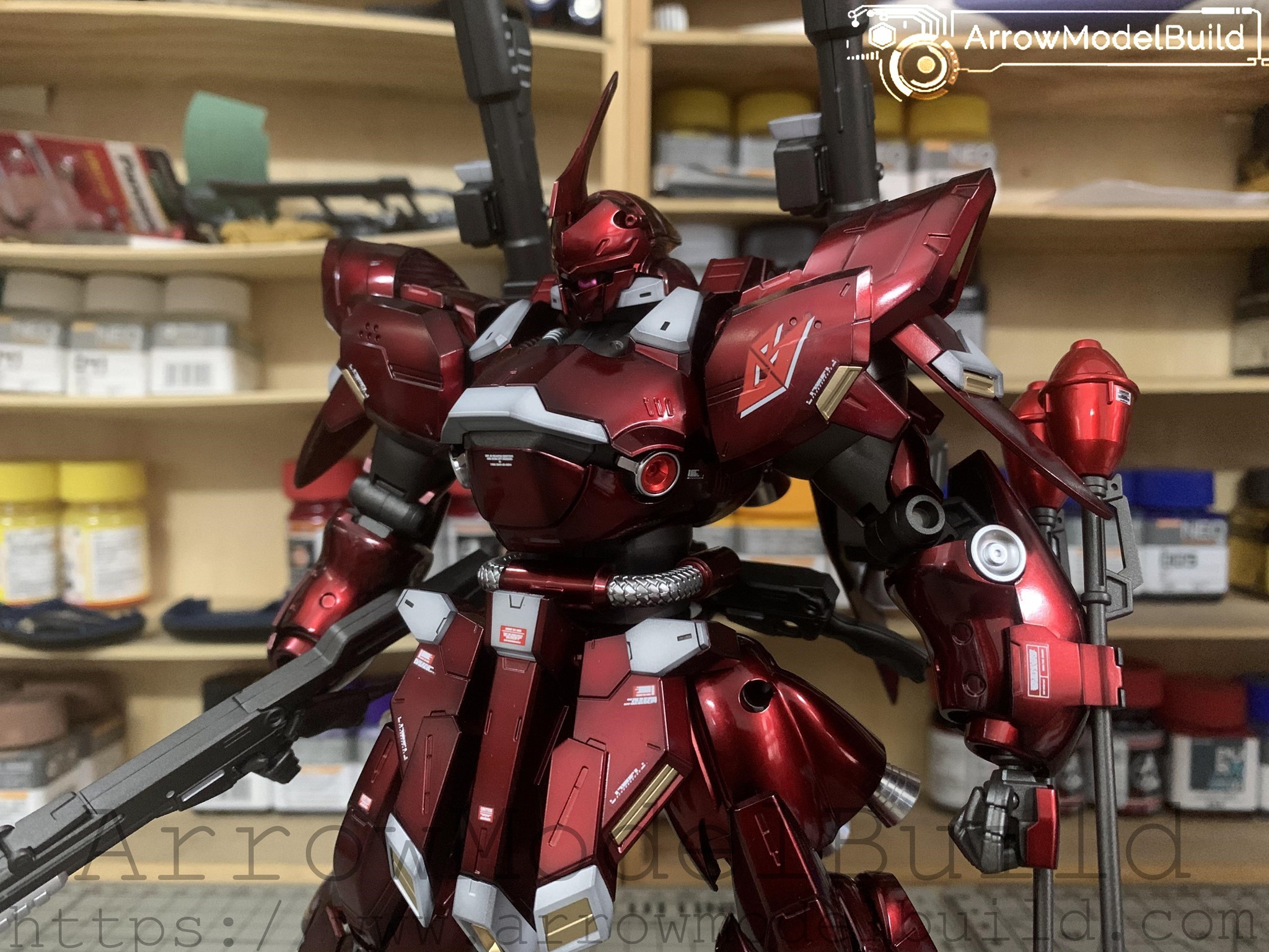 Picture of AeroModelBuild Kampfer Schwer (Dark Red Ver) Built & Painted MG 1/100 Model Kit