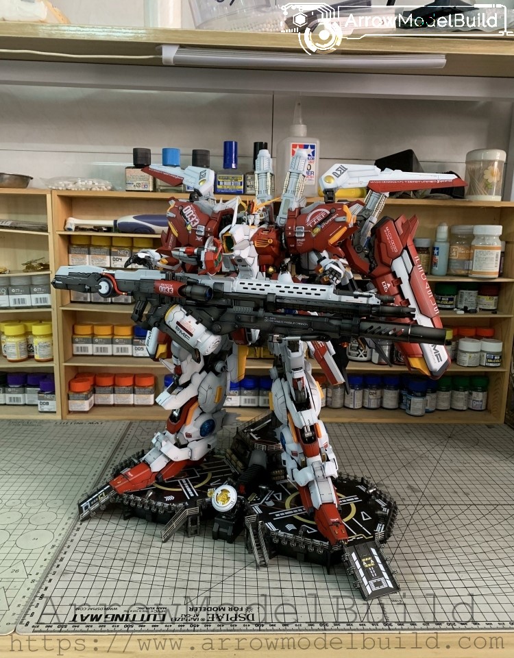Picture of AeroModelBuild MASX-0033 EX-S Gundam (Custom Red Shaping) Built & Painted PG 1/60 Model Kit