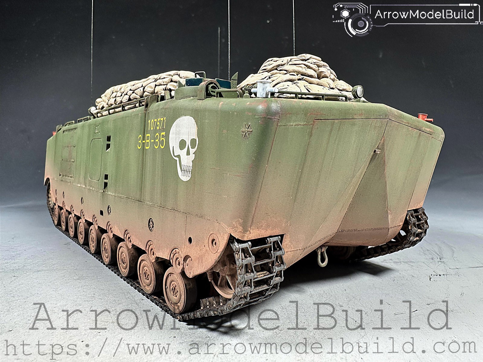 Picture of AeroModelBuild LVTP5 Water Duck Military Tank Built & Painted 1/35 Model Kit