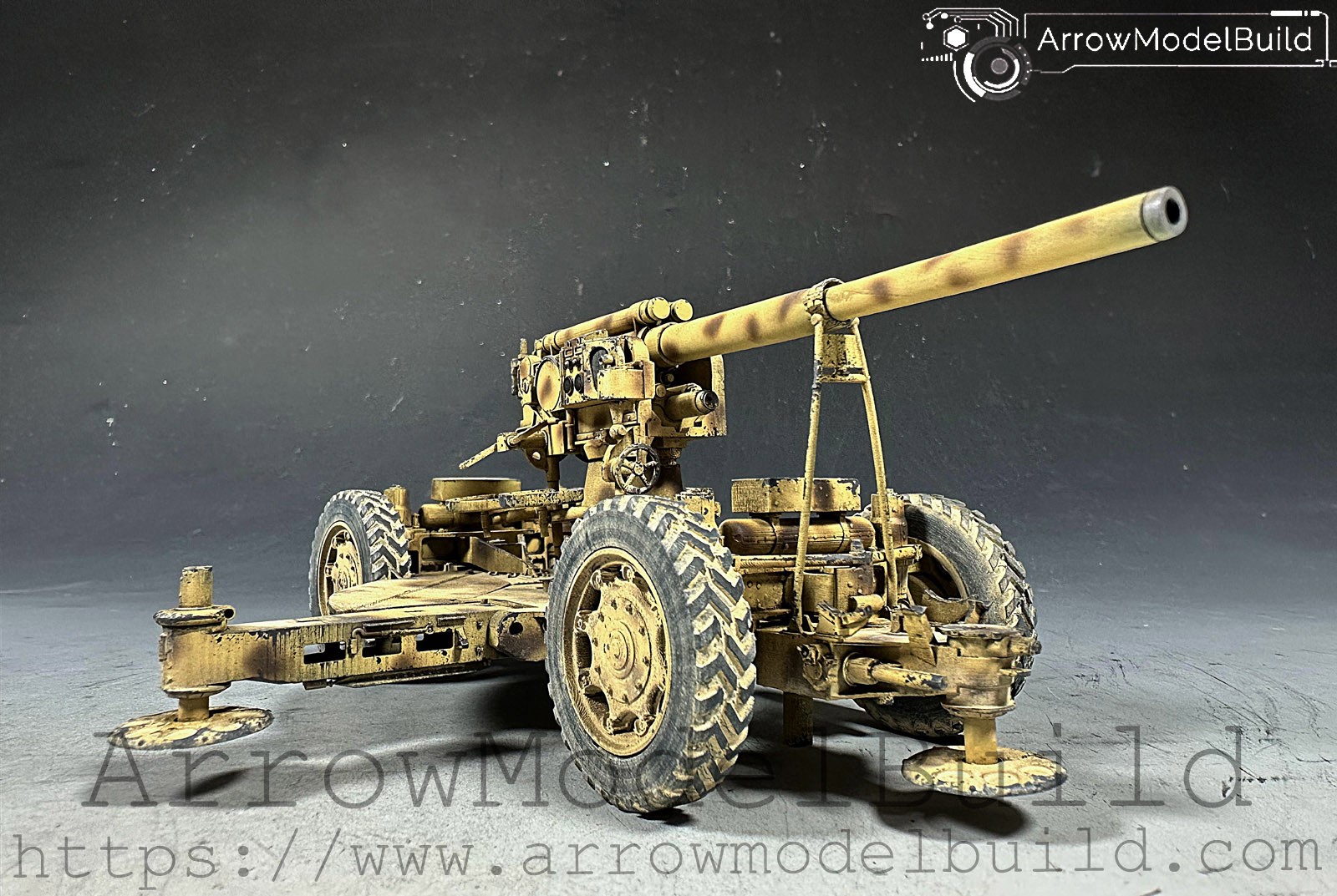 Picture of AeroModelBuild Cannone Aliano 90/53 Military Tank Built & Painted 1/35 Model Kit