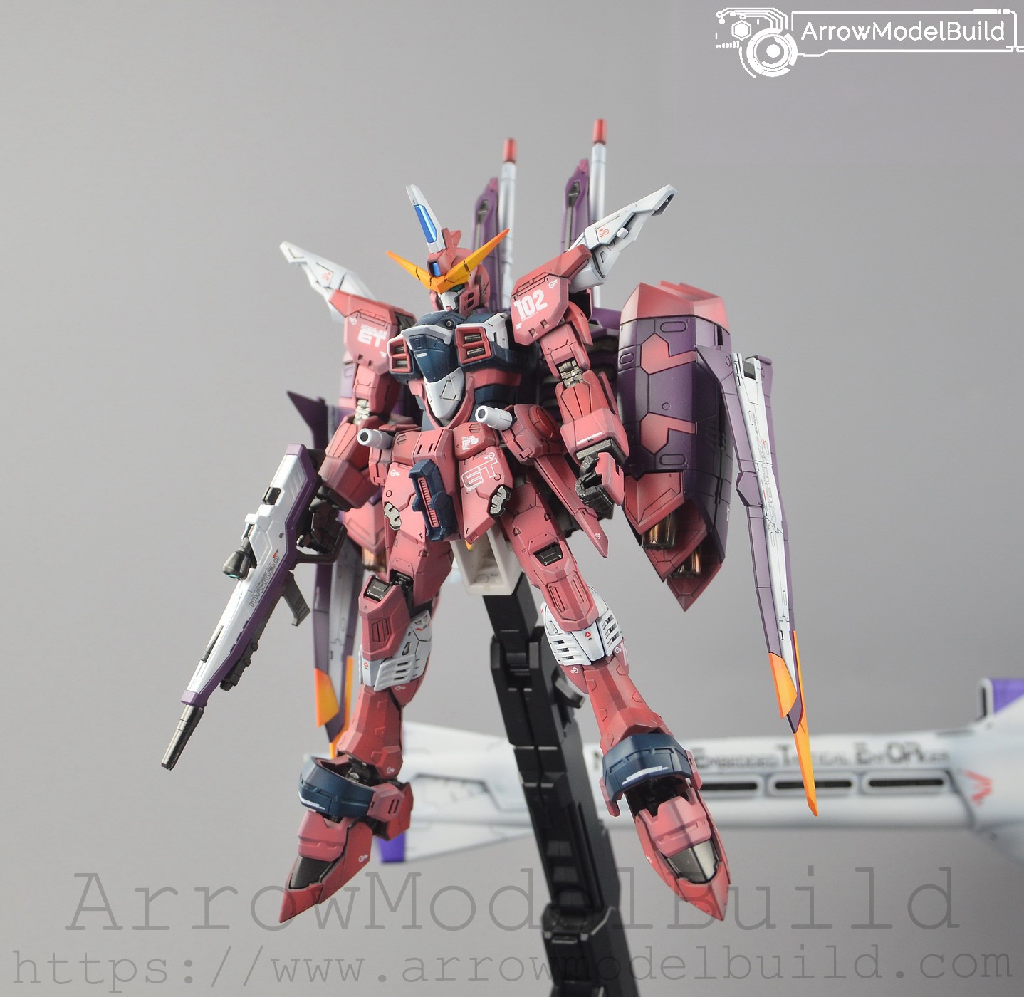 Picture of AeroModelBuild Justice with Meteor Built & Painted RG 1/144 Model Kit