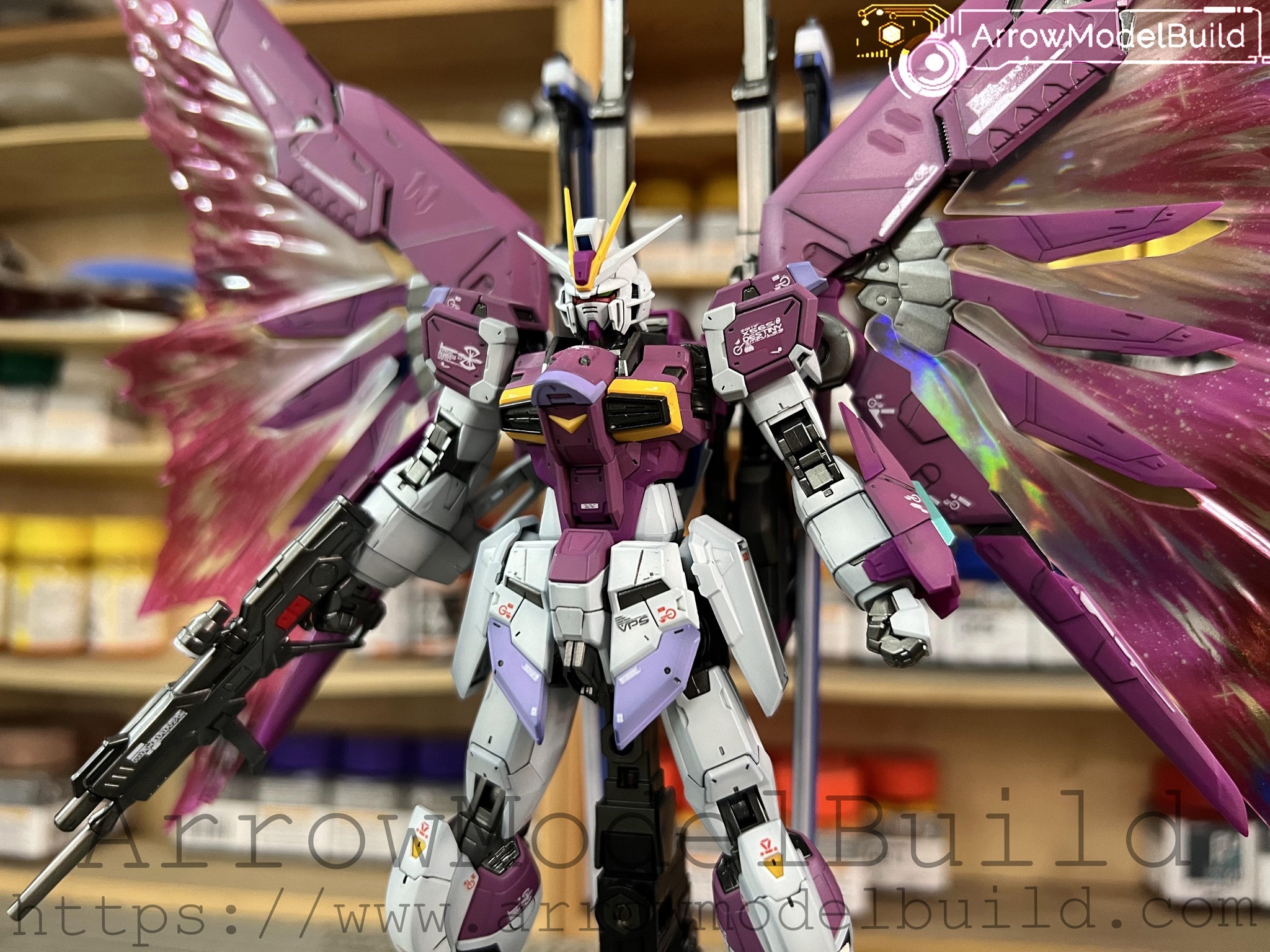 Picture of AeroModelBuild Destiny Impulse Gundam (Shadow Effect) Built & Painted RG 1/144 Model Kit