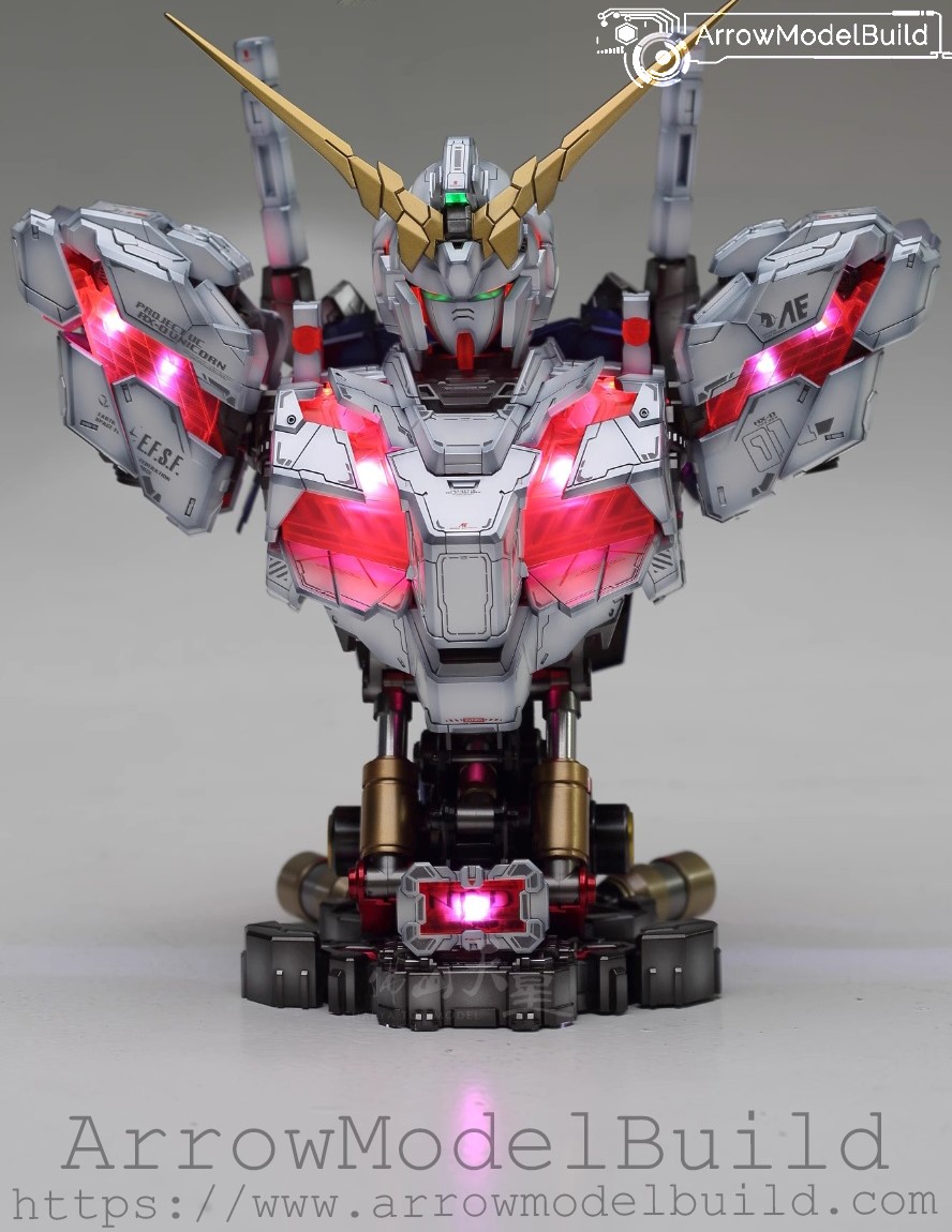 Picture of AeroModelBuild Unicorn Gundam Head Chest with LED (Shaping) Built & Painted 1/35 Model Kit