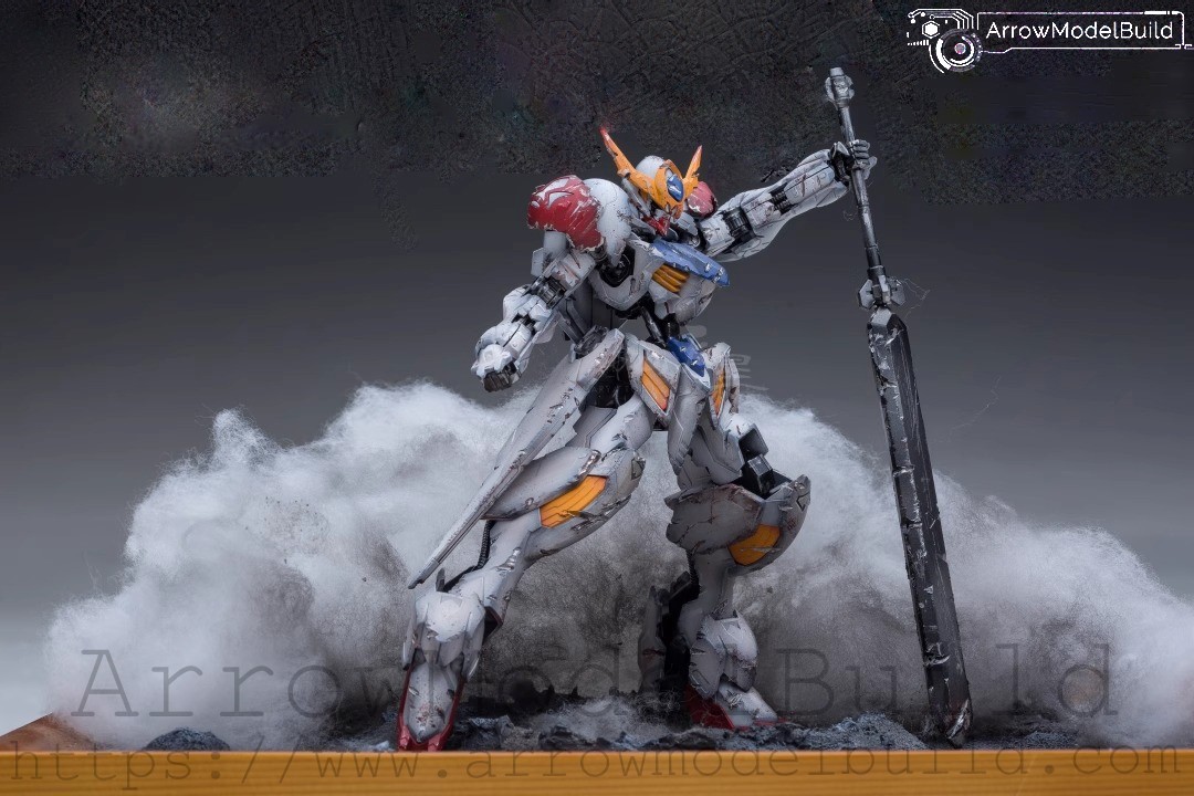 Picture of AeroModelBuild Barbatos Lupus Gundam and Stand Built & Painted HG 1/144 Model Kit