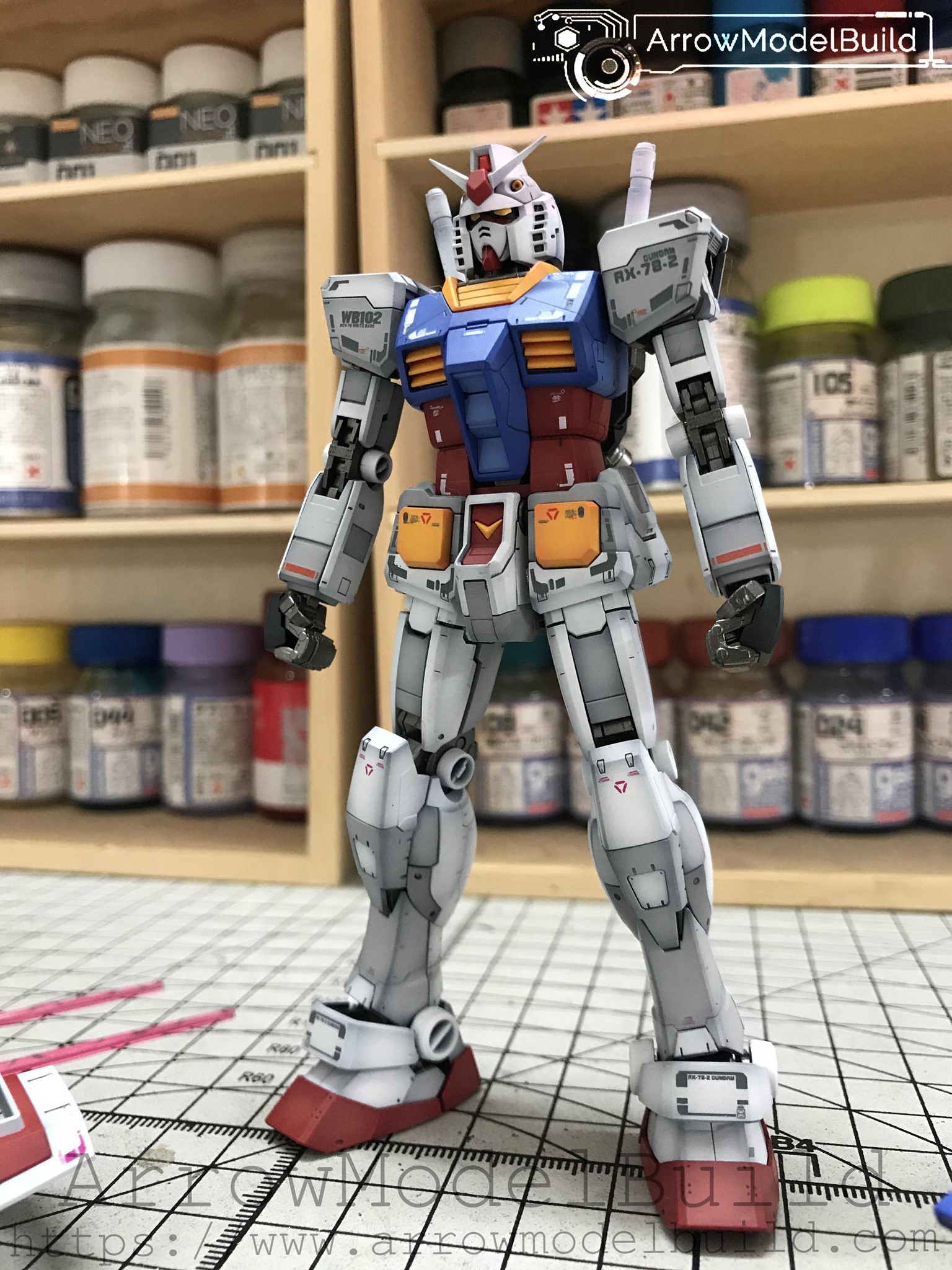 Picture of AeroModelBuild RX-78-2 Gundam Ver 2.0 (Shadow Effect) Built & Painted RG 1/144 Model Kit