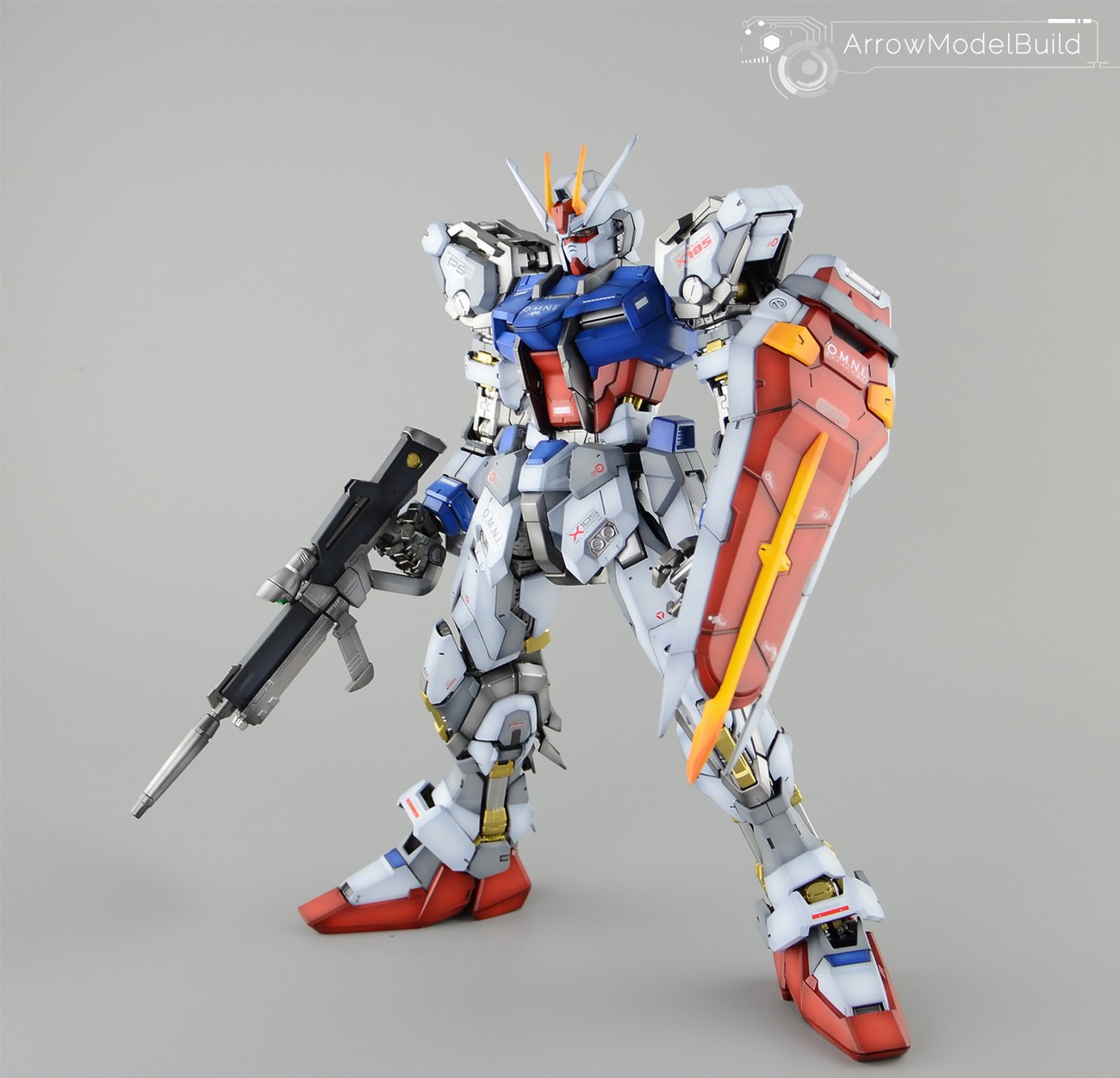 Picture of AeroModelBuild Aile Strike & Sky Grasper Gundam Built & Painted PG 1/60 Model Kit