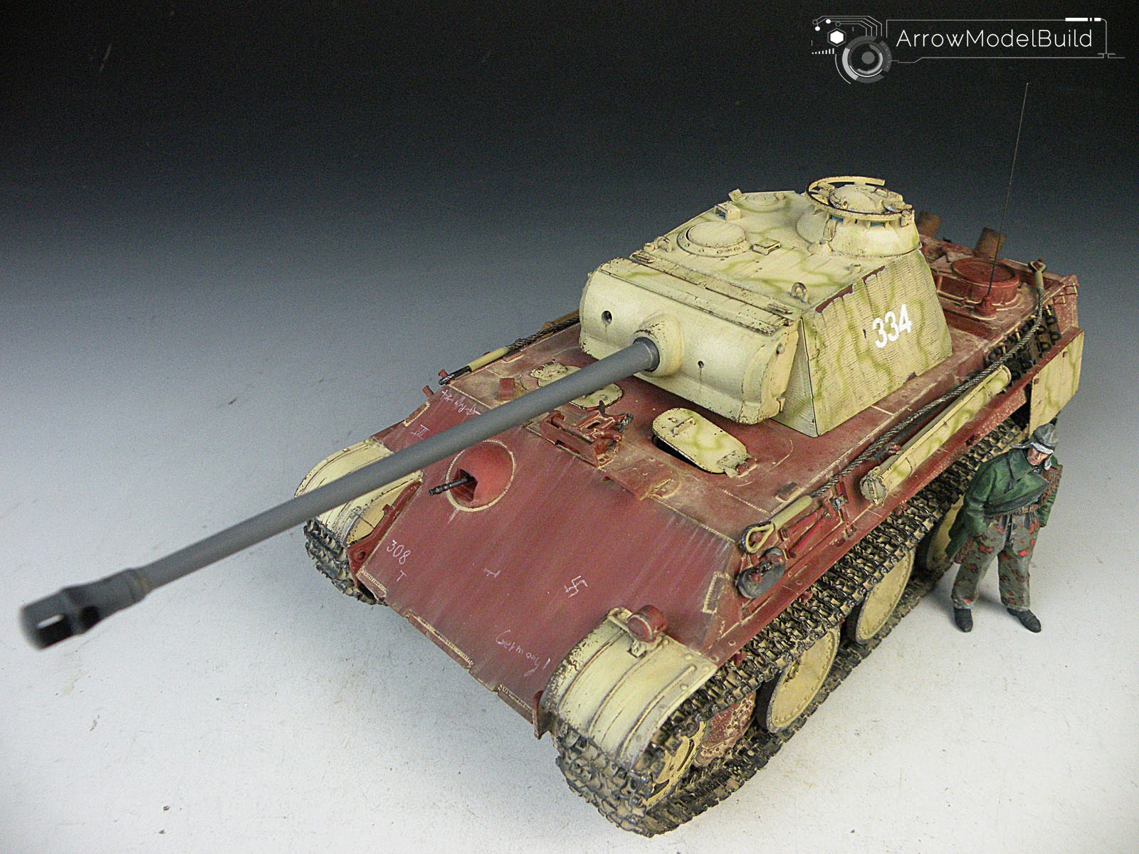 Picture of AeroModelBuild Panther G Tank (Full Interior) Built & Painted 1/35 Model Kit