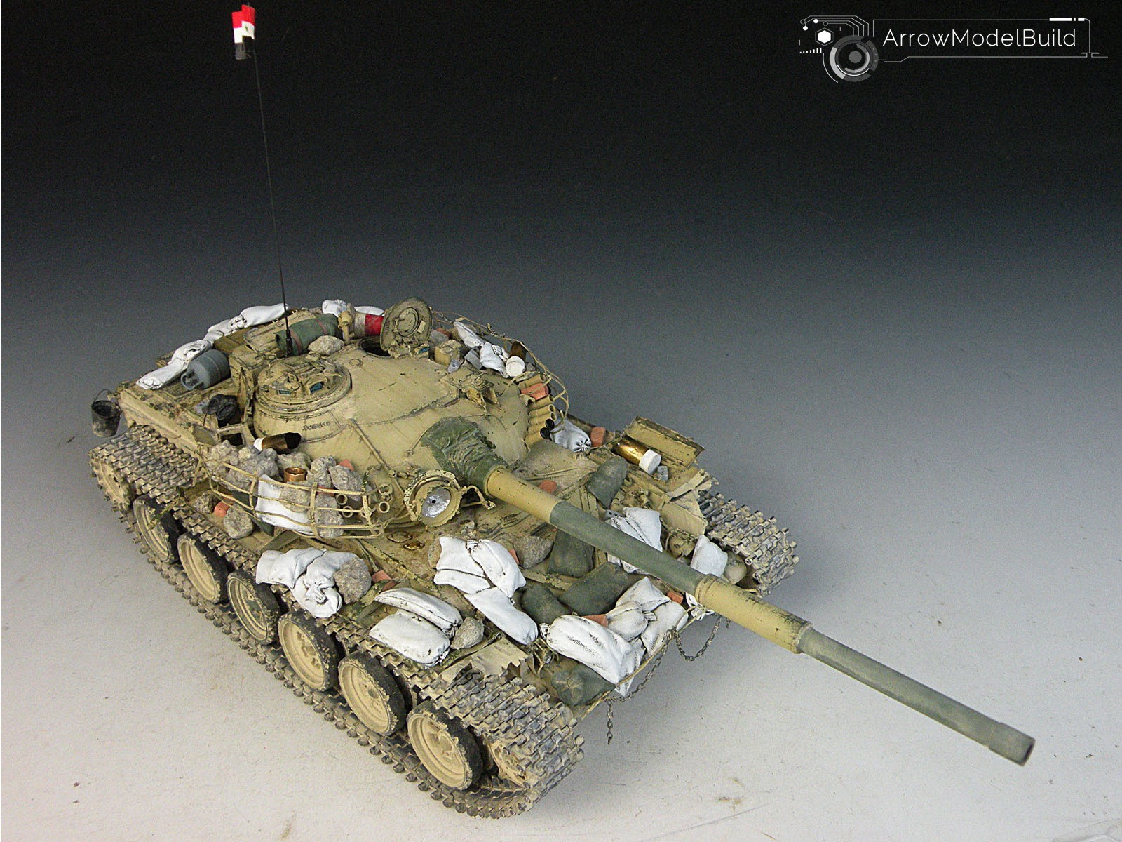 Picture of AeroModelBuild T-72 (Ural) Main Battle Tank with Custom Built & Painted 1/35 Model Kit