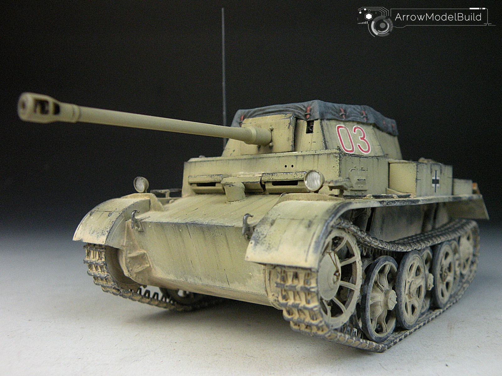 Picture of AeroModelBuild Panzer II Tank Ausf. H Built & Painted 1/35 Model Kit