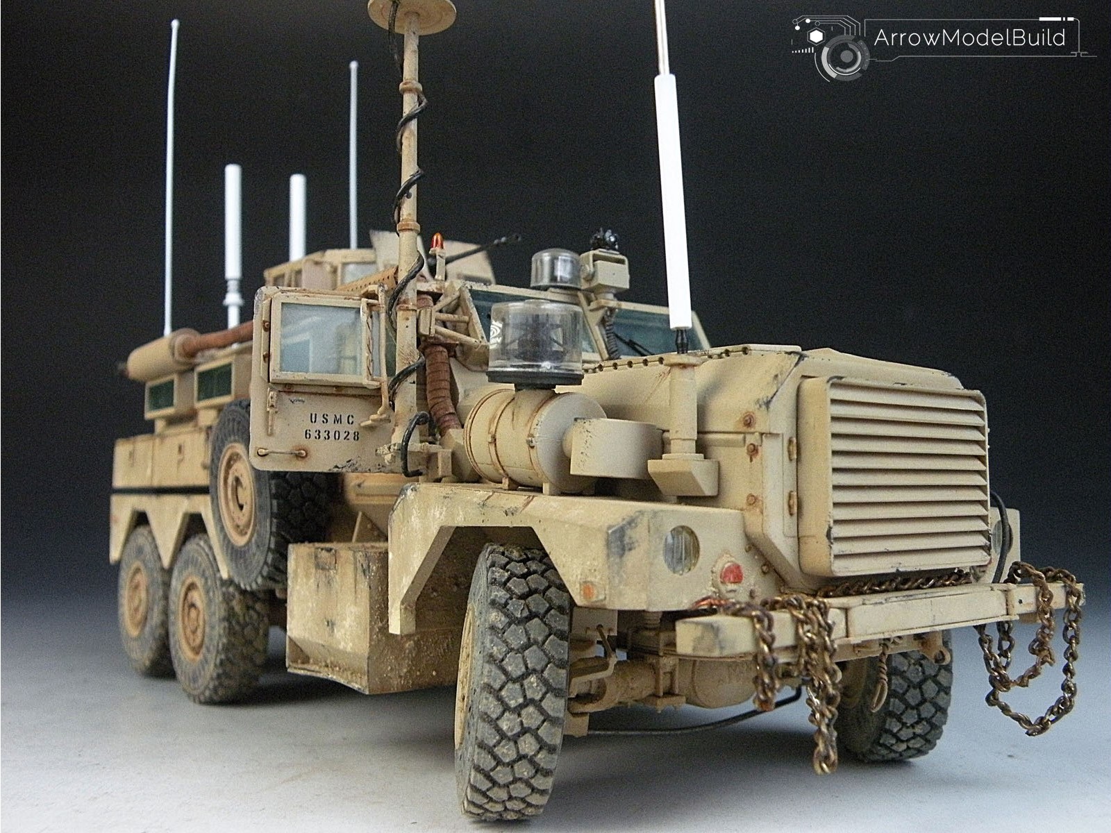 Picture of AeroModelBuild Cougar 6x6 Jerrv  Military Vehicle Built & Painted 1/35 Model Kit
