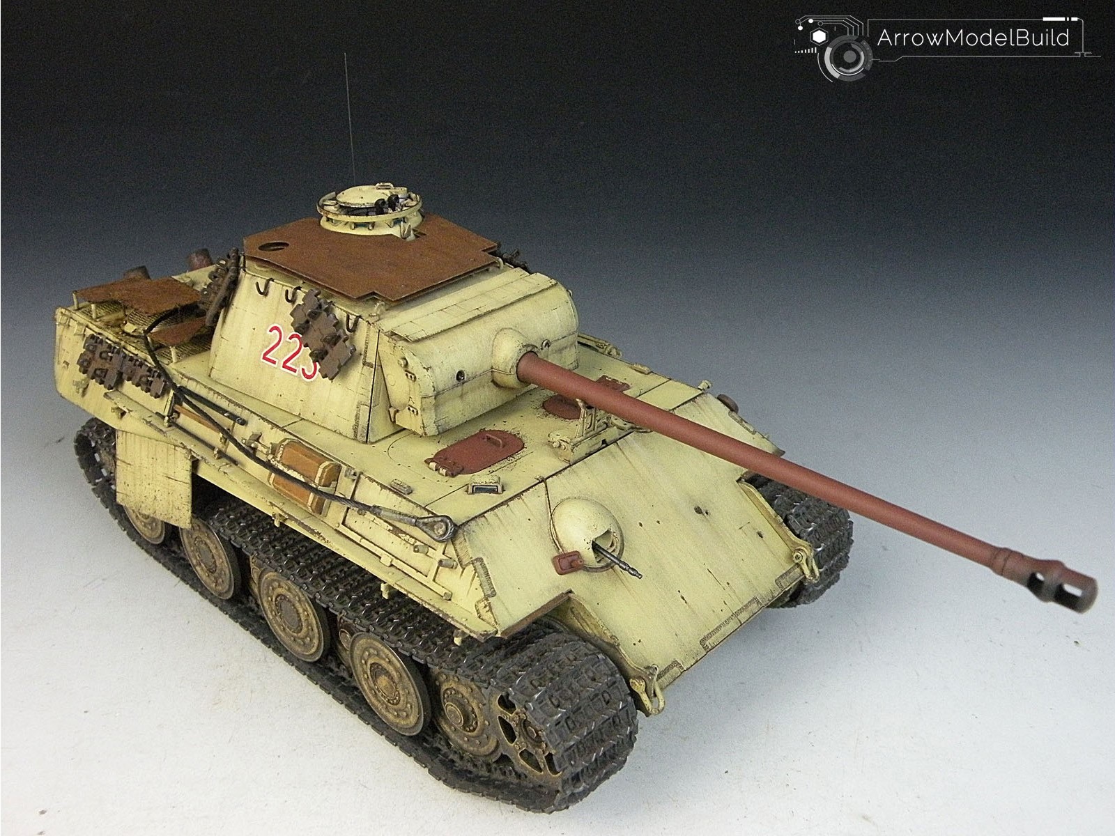 Picture of AeroModelBuild Panther G Tank (Full Interior) Built & Painted 1/35 Model Kit