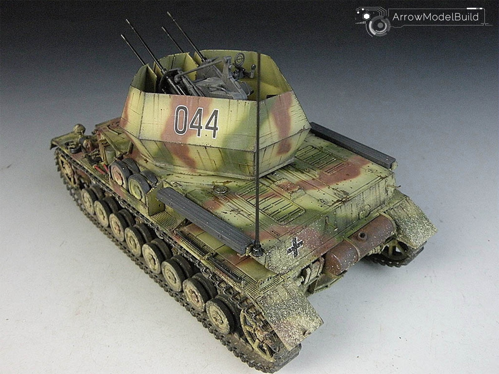 Picture of AeroModelBuild Flakpanzer IV Wirbelwind Tank Built & Painted 1/35 Model Kit
