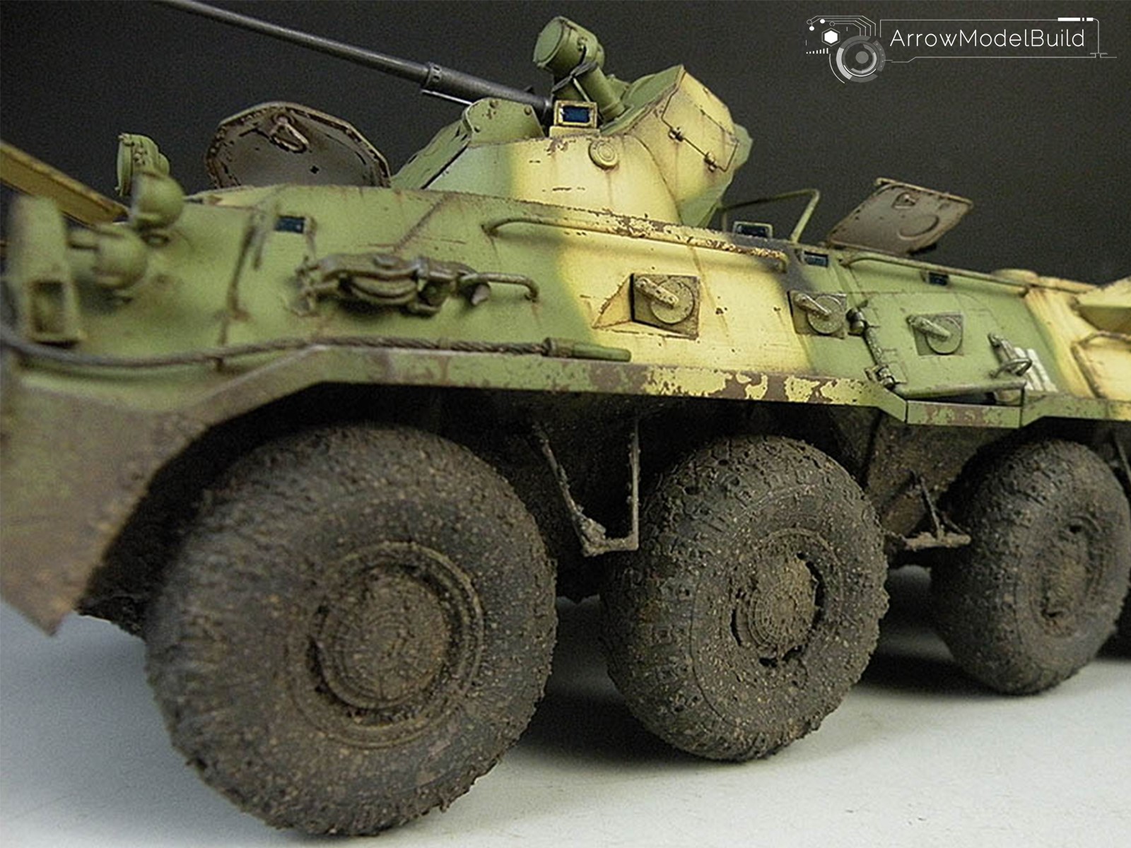 Picture of AeroModelBuild BTR-80A Military Vehicle Built & Painted 1/35 Model Kit