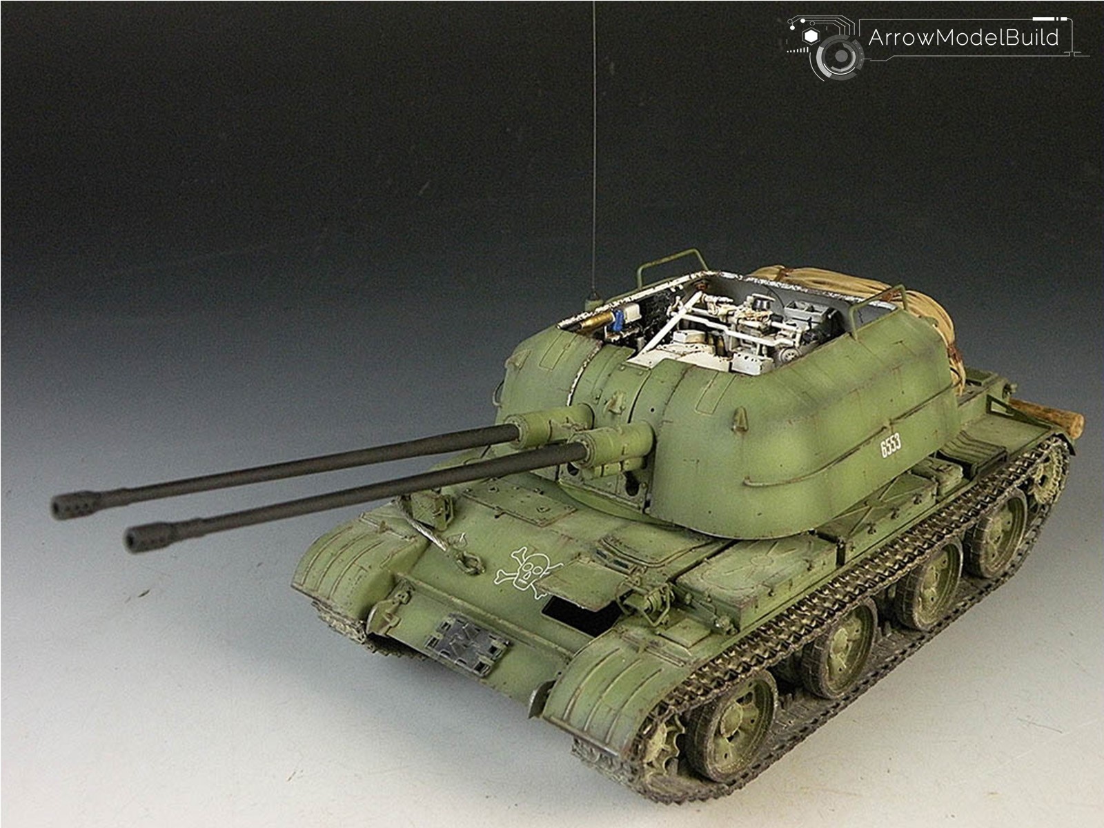 Picture of AeroModelBuild ZSU-57-2 Anti-Aircraft Gun Built & Painted 1/35 Model Kit
