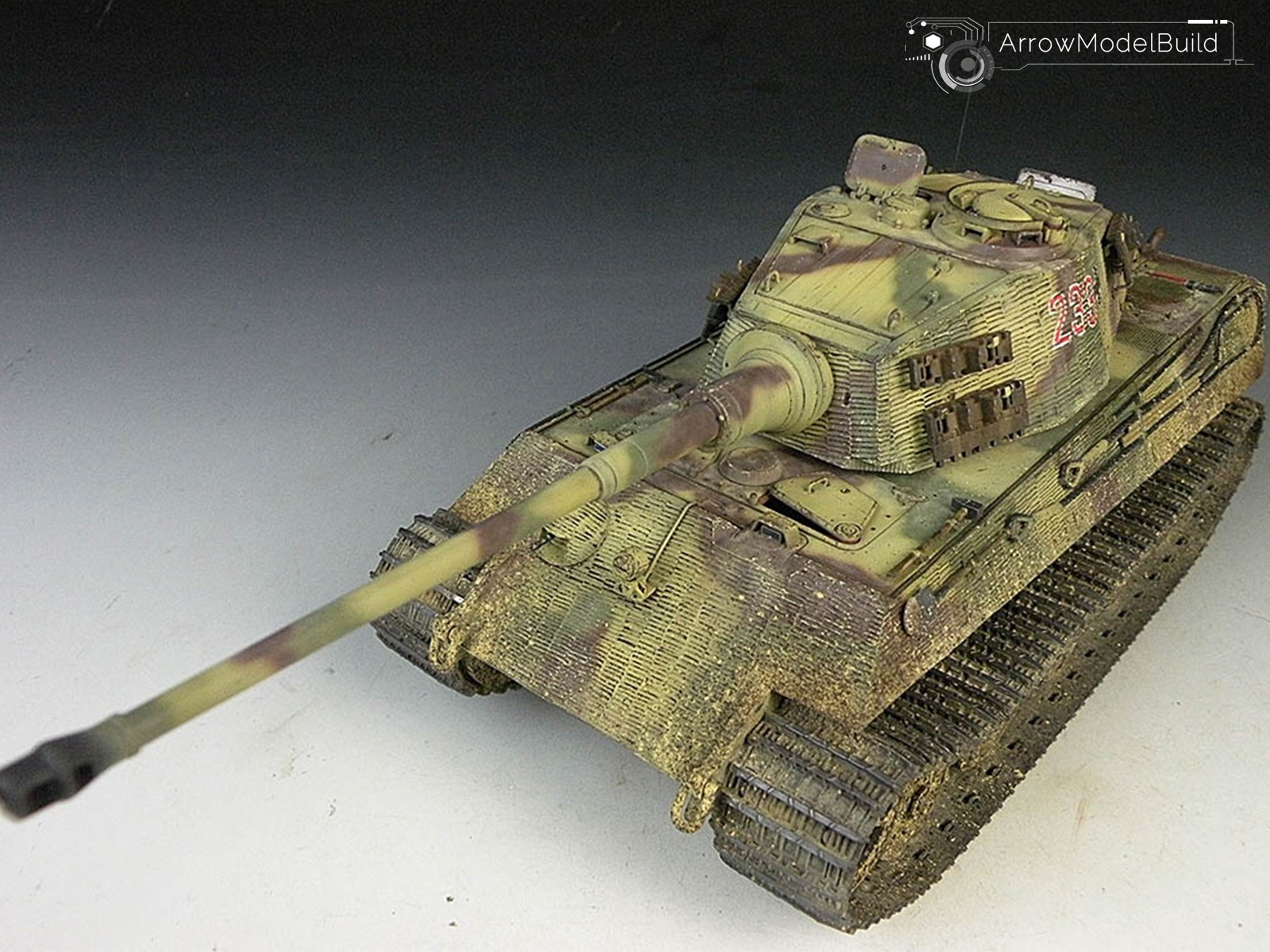 Picture of AeroModelBuild King Tiger Heavy Tank (Full Interior) Forest Built & Painted 1/35 Model Kit