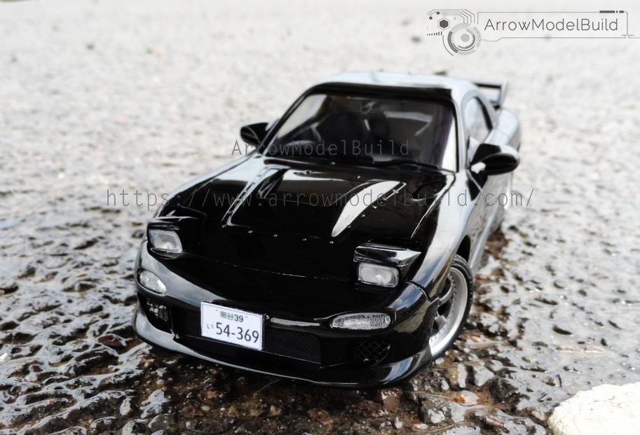 Picture of AeroModelBuild Initial D RX-7 FD Built & Painted Vehicle Car 1/24 Model Kit