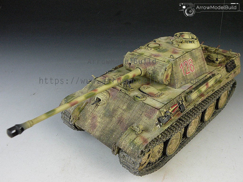 Picture of AeroModelBuild Panther D Tank with Zimmerit Built & Painted 1/35 Model Kit