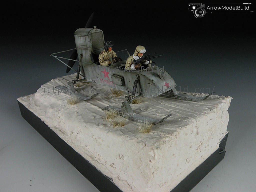 Picture of AeroModelBuild RF.8 GAZ.98 Snowmobile Military Vehicle Built & Painted 1/35 Model Kit
