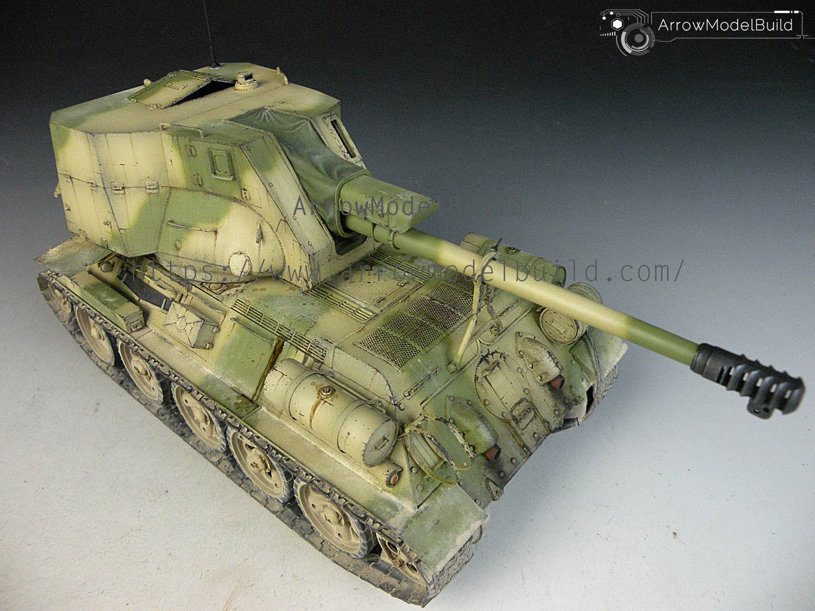 Picture of AeroModelBuild T34-122 Tank Built & Painted 1/35 Model Kit