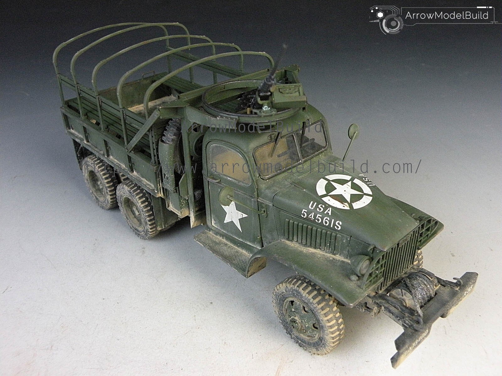 Picture of AeroModelBuild GMC CCKW-353 Cargo Truck  Military Vehicle Built & Painted 1/35 Model Kit