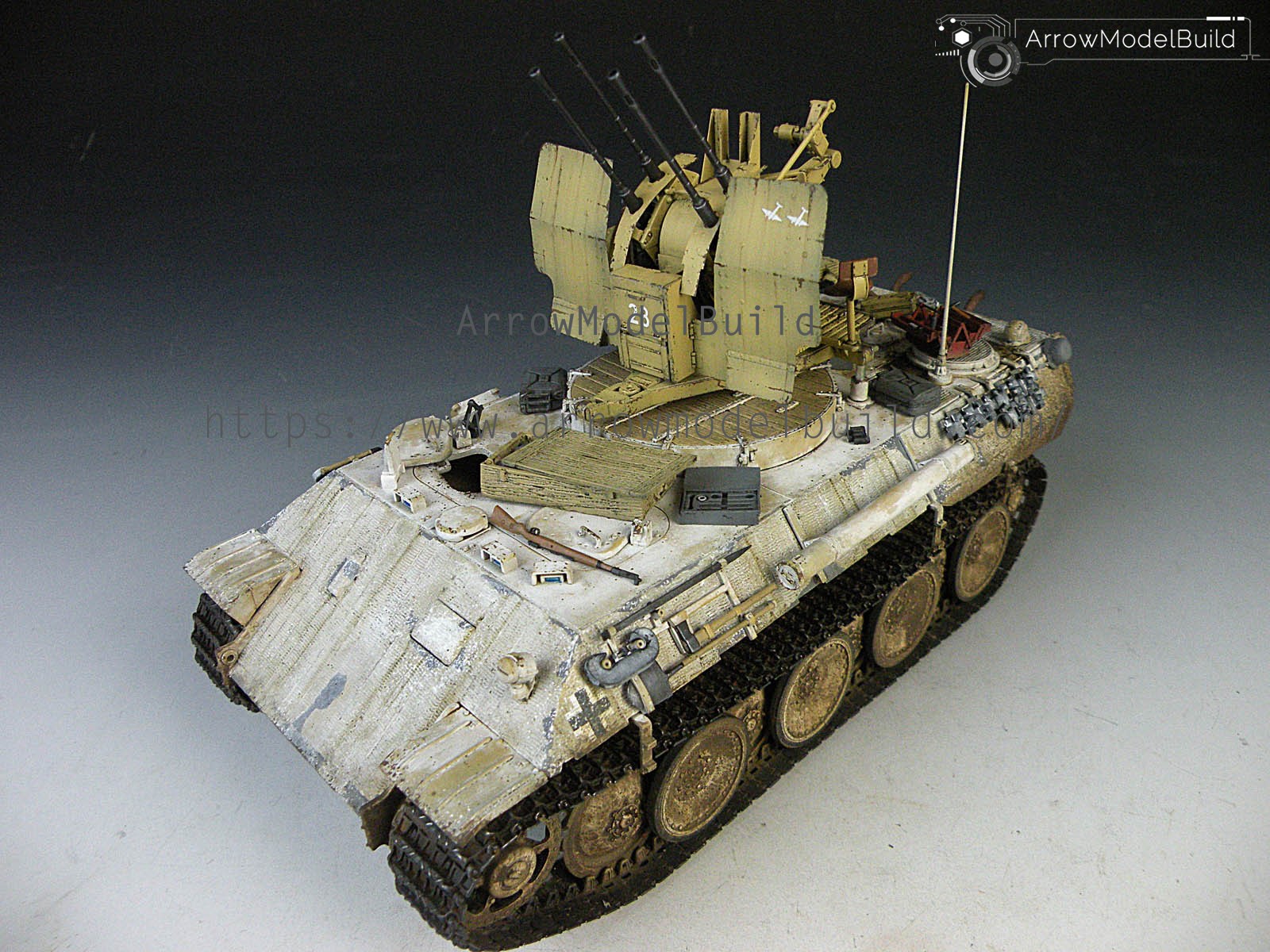 Picture of AeroModelBuild Flakpanzer IV Mobelwagen Built & Painted 1/35 Model Kit