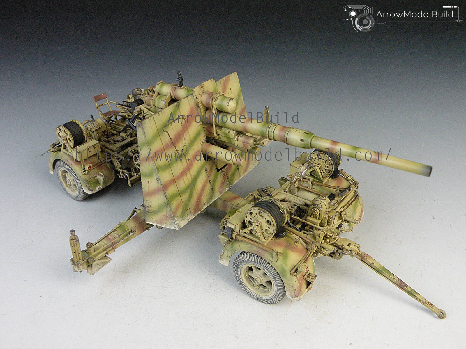 Picture of AeroModelBuild Sd.Kfz.7 8t Halftrack mit 88mm FLAK 36/37 Built & Painted 1/35 Model Kit