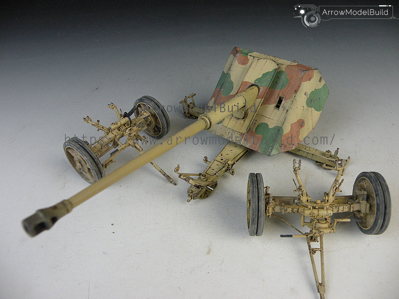 Picture of AeroModelBuild Pak 43/3 L/71 Mit Behelfslafette Built & Painted 1/35 Model Kit
