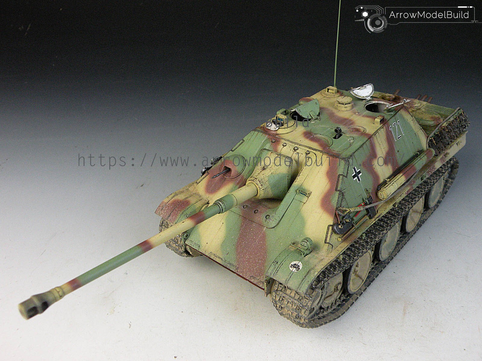 Picture of AeroModelBuild Jagdpanther Tank (Full Interior) Built & Painted 1/35 Model Kit