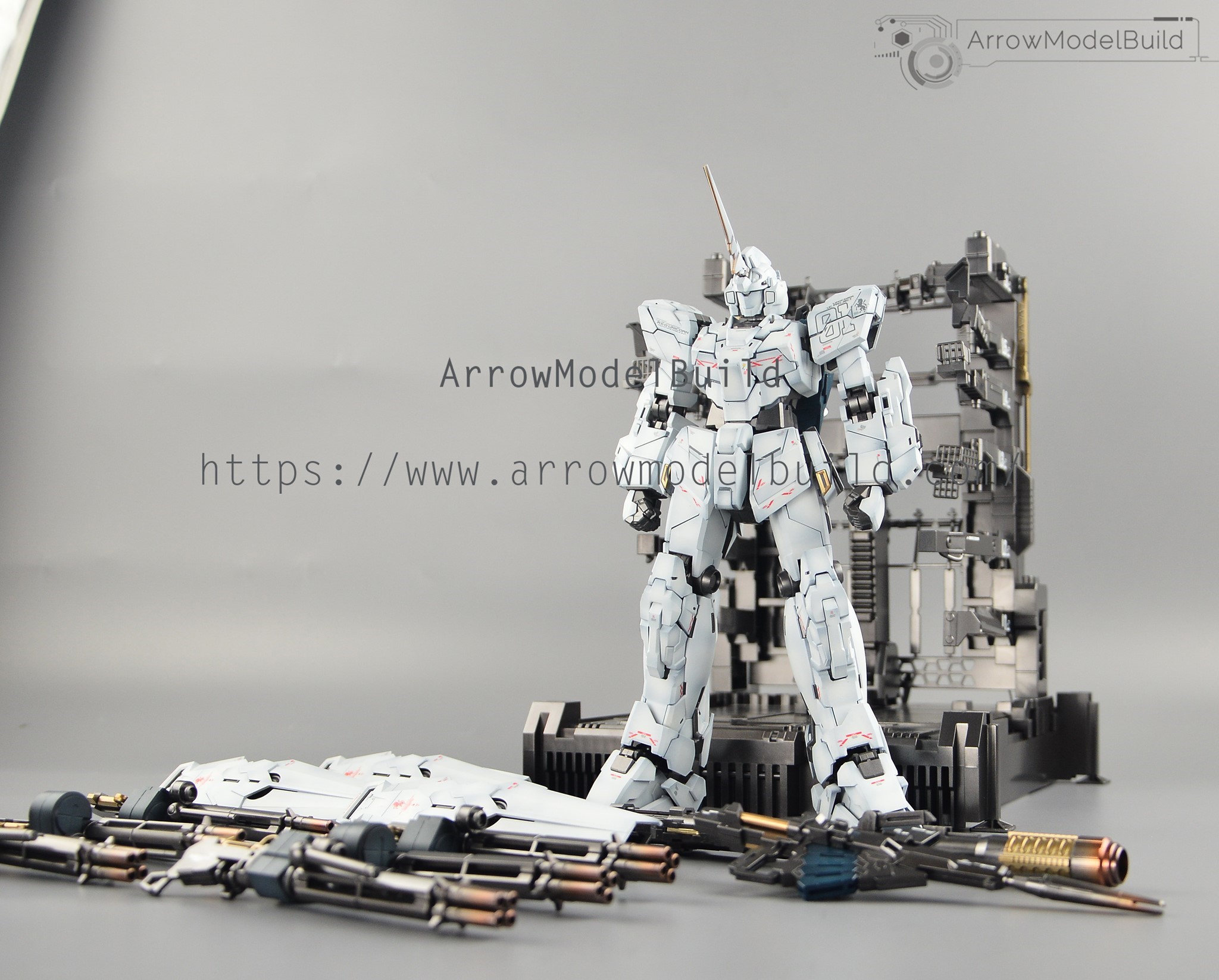 Picture of AeroModelBuild Unicorn Gundam Built & Painted with LED MGEX 1/100 Model Kit