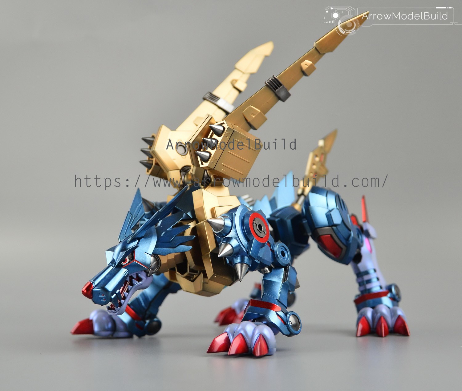 Picture of AeroModelBuild Metal Garurumon (Amplified) Advanced Process Metal Coloring Built & Painted Model Kit