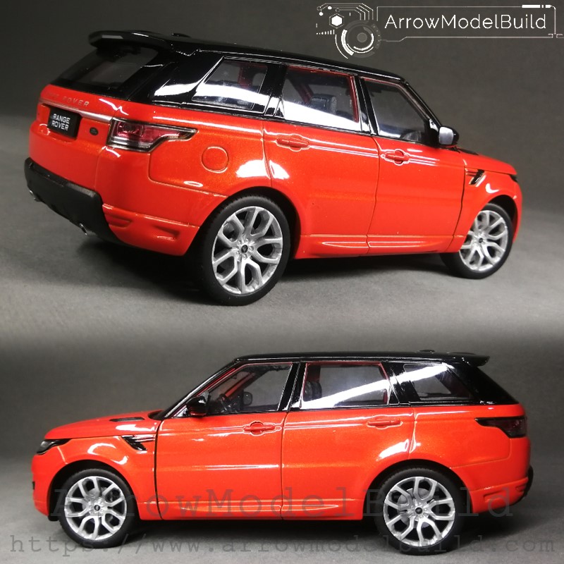 Picture of AeroModelBuild Land Rover Custom Color (Cargo Orange) Built & Painted 1/24 Model Kit