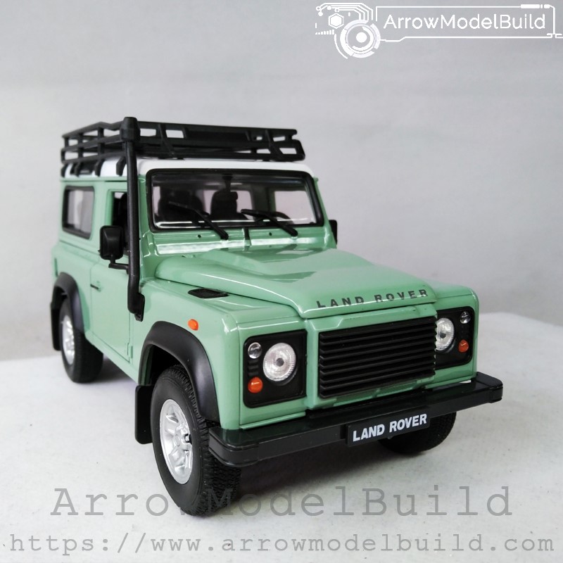 Picture of AeroModelBuild Land Rover Custom Color (Jade Green) With Luggage Rack Built & Painted 1/24 Model Kit