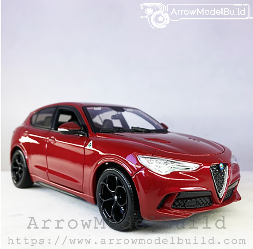 Picture of AeroModelBuild Alfa Romeo Stelvio (Racing Red) Four-Leaf Clover Performance Version Built & Painted 1/24 Model Kit