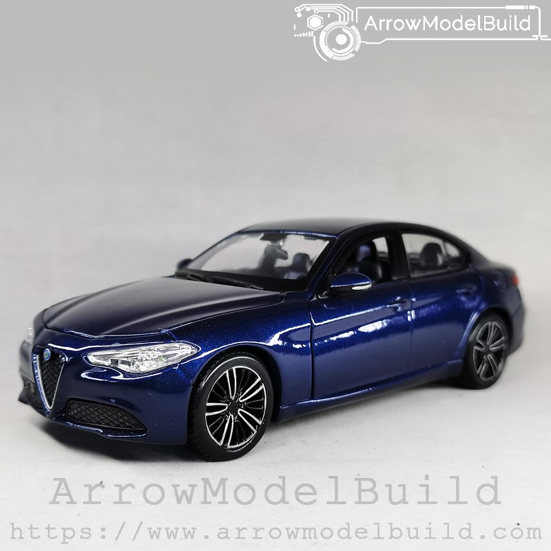 Picture of ArrrowModelBuild Alfa Romeo Giulia (Monte Carlo Blue) Wheels Refined Version Built & Painted 1/24 Model Kit