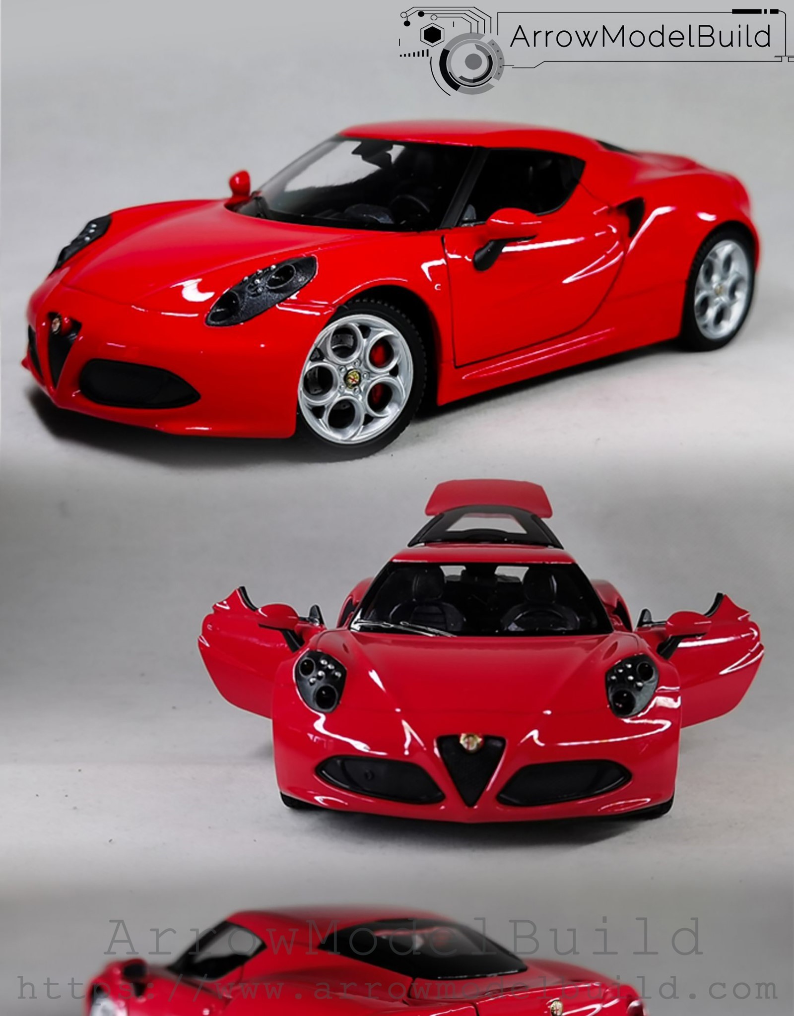 Picture of AeroModelBuild Alfa Romeo 4C (Roseau Red) Built & Painted 1/24 Model Kit
